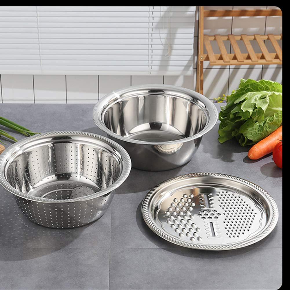 The Graty Stainer ™ |3 in 1 Multifunctional Grater Basin Stainless Steel Colanders Set