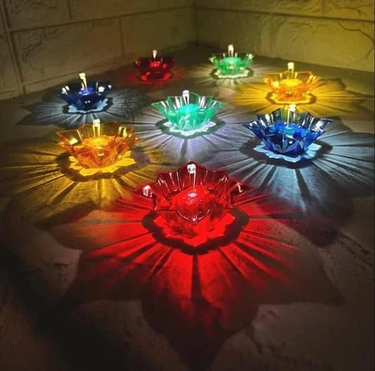 SHADOW DIYA ™ ! 3D Reusable Reflective Shadow Colourful Diya (Pack of 4/12/24)