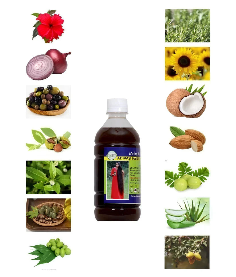 ADIVASI BHRINGRAJ AIVASI BHRINGRAJ HERBAL HAIR OIL Hair Oil (500 ml) Pack Of 2